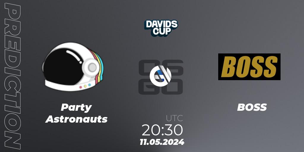 Pronóstico Party Astronauts - BOSS. 11.05.2024 at 20:30, Counter-Strike (CS2), David's Cup 2024