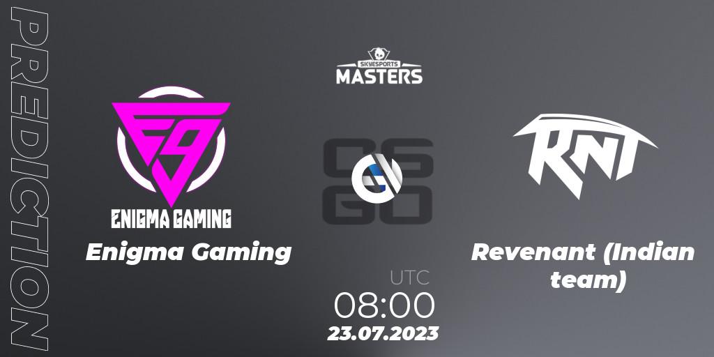 Pronóstico Enigma Gaming - Revenant (Indian team). 23.07.2023 at 08:00, Counter-Strike (CS2), Skyesports Masters 2023: Regular Season
