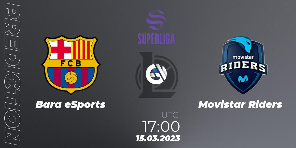 Pronóstico Barça eSports - Movistar Riders. 15.03.2023 at 17:00, LoL, LVP Superliga Spring 2023 - Playoffs