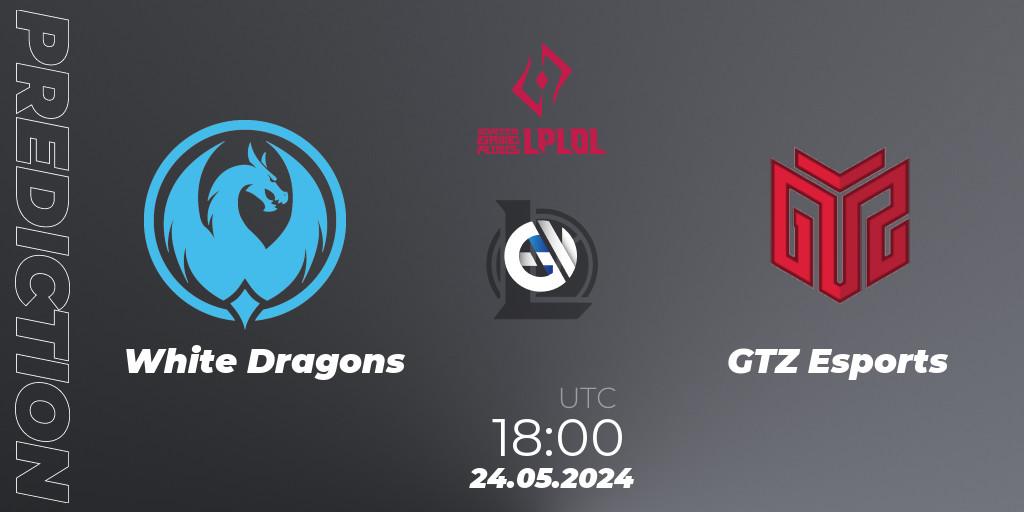 Pronóstico White Dragons - GTZ Esports. 24.05.2024 at 18:00, LoL, LPLOL Split 2 2024