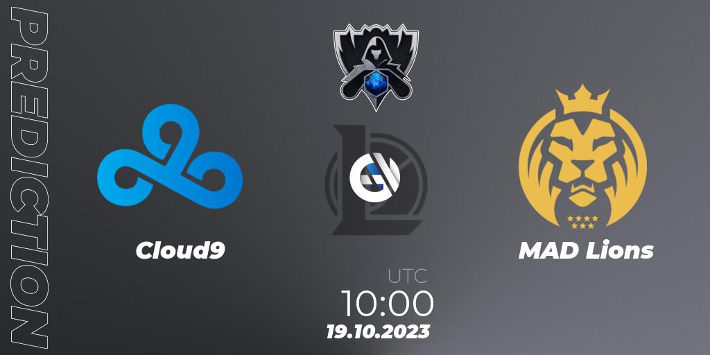 Pronóstico Cloud9 - MAD Lions. 19.10.23, LoL, Worlds 2023 LoL - Group Stage