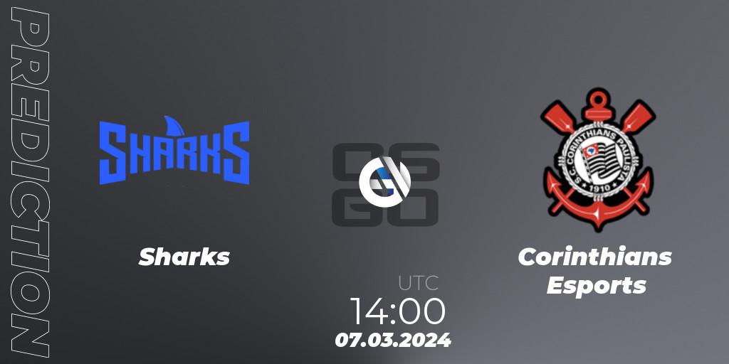 Pronóstico Sharks - Corinthians Esports. 07.03.24, CS2 (CS:GO), RES Latin American Series #2