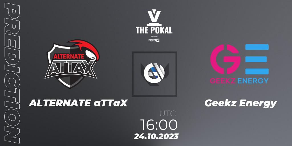 Pronóstico ALTERNATE aTTaX - Geekz Energy. 24.10.2023 at 16:00, VALORANT, PROJECT V 2023: THE POKAL