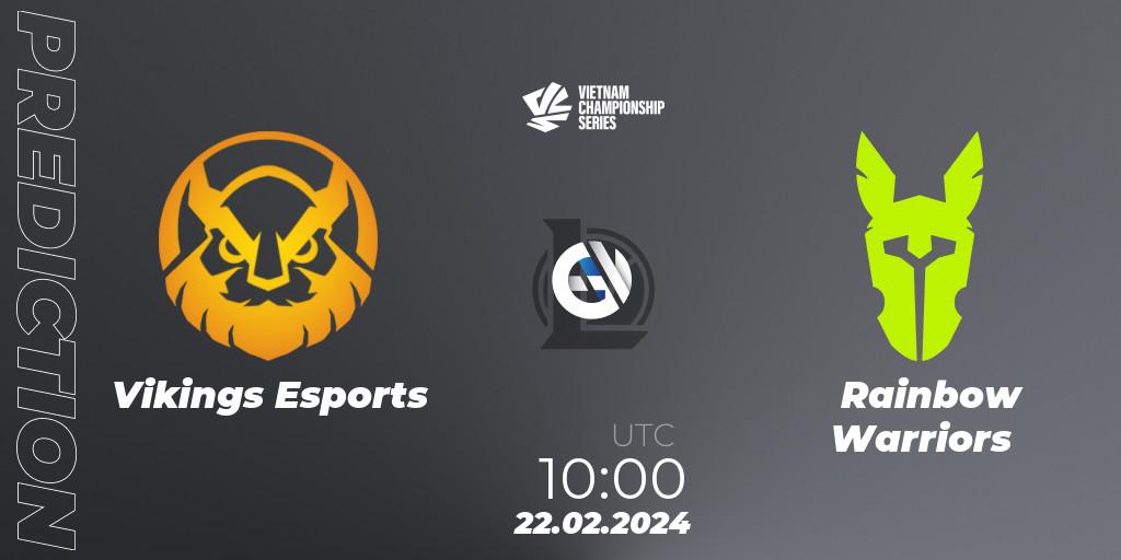 Pronóstico Vikings Esports - Rainbow Warriors. 22.02.2024 at 10:00, LoL, VCS Dawn 2024 - Group Stage