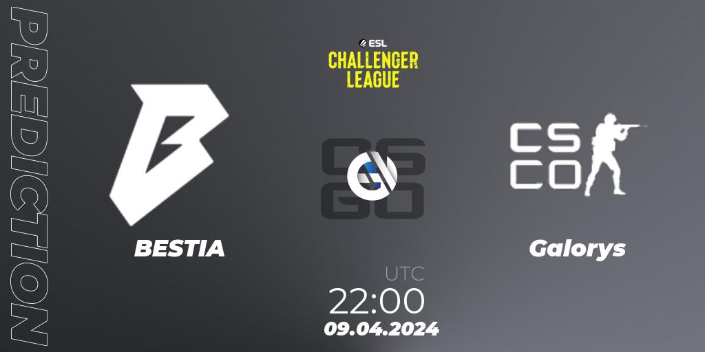 Pronóstico BESTIA - Galorys. 09.04.2024 at 22:00, Counter-Strike (CS2), ESL Challenger League Season 47: South America