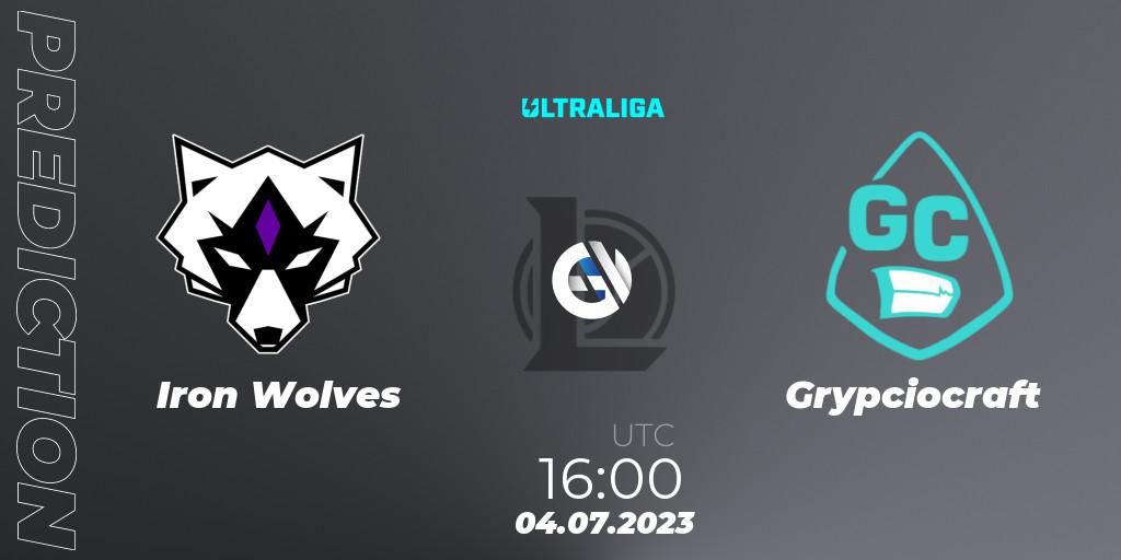 Pronóstico Iron Wolves - Grypciocraft. 04.07.2023 at 16:00, LoL, Ultraliga Season 10 2023 Regular Season