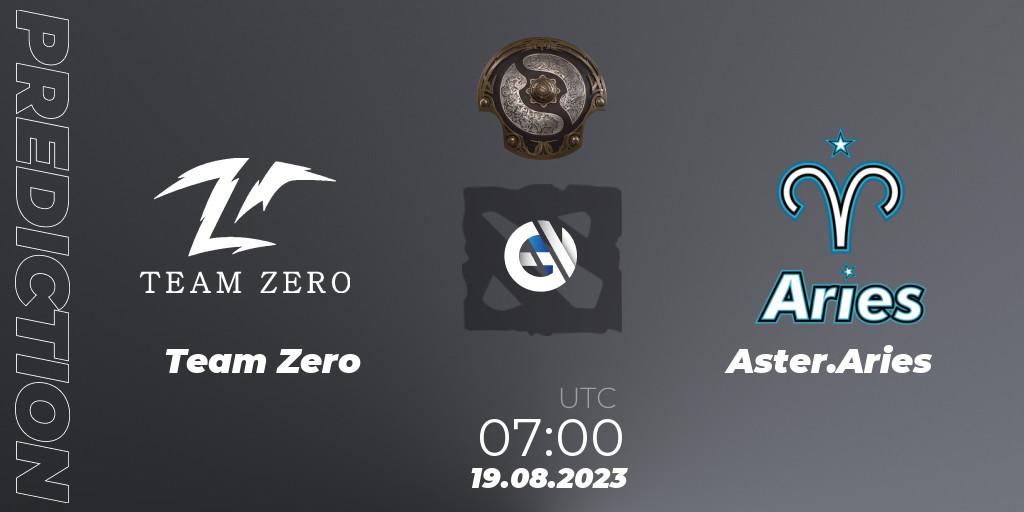 Pronóstico Team Zero - Aster.Aries. 19.08.23, Dota 2, The International 2023 - China Qualifier