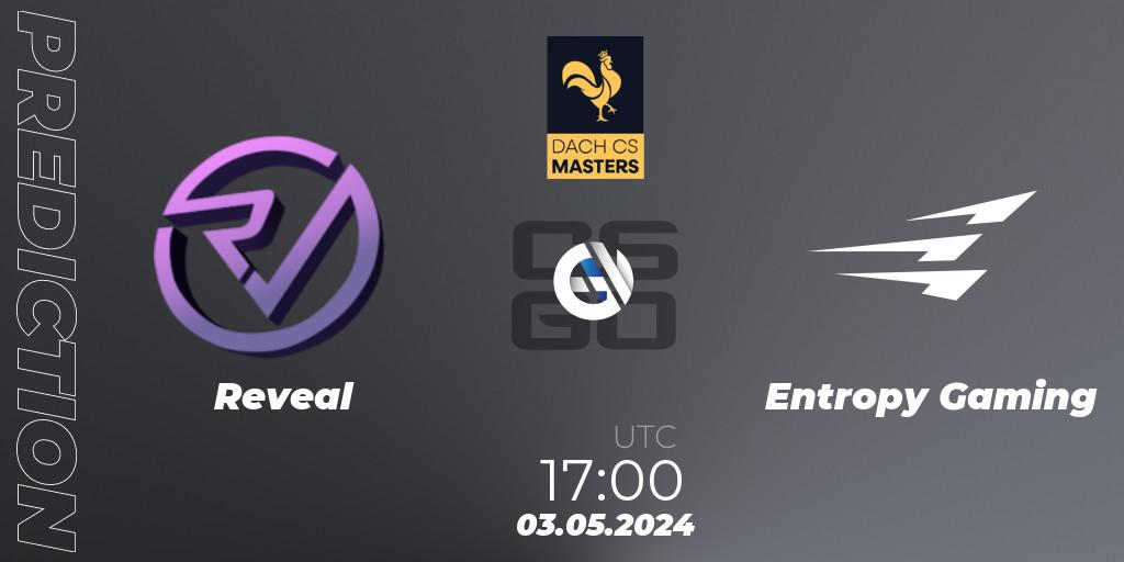 Pronóstico Reveal - Entropy Gaming. 05.05.2024 at 18:30, Counter-Strike (CS2), DACH CS Masters Season 1: Division 2