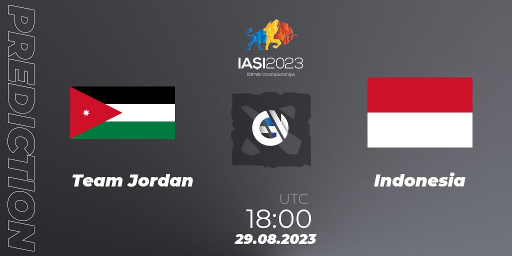 Pronóstico Team Jordan - Indonesia. 29.08.23, Dota 2, IESF World Championship 2023