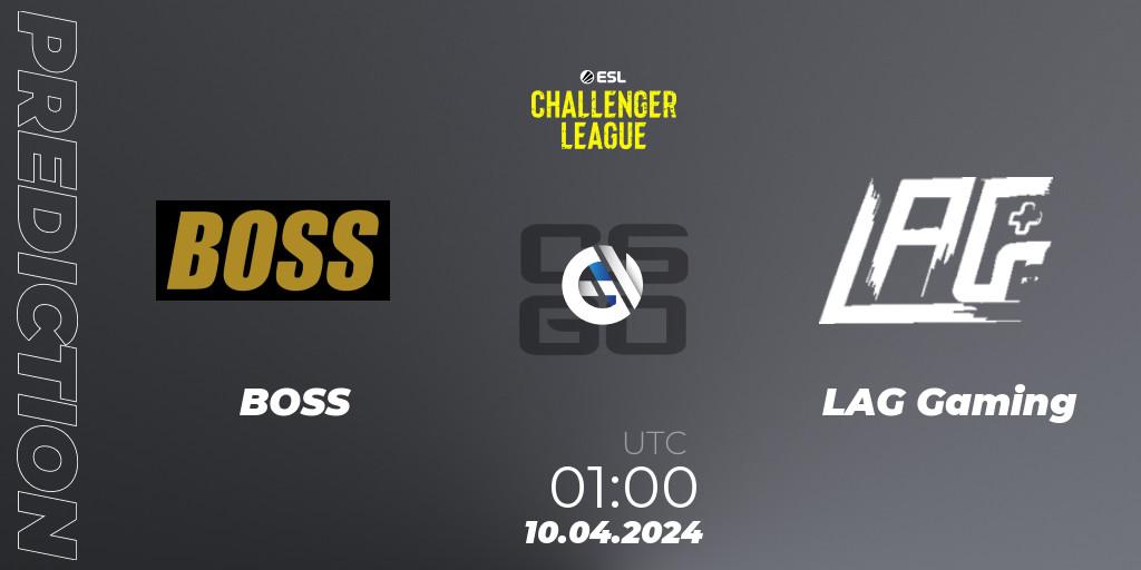 Pronóstico BOSS - LAG Gaming. 10.04.24, CS2 (CS:GO), ESL Challenger League Season 47: North America