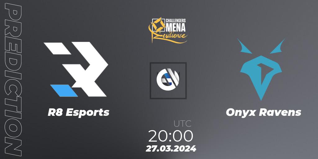 Pronóstico R8 Esports - Onyx Ravens. 27.03.2024 at 20:00, VALORANT, VALORANT Challengers 2024 MENA: Resilience Split 1 - Levant and North Africa