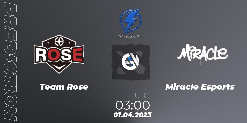Pronóstico Team Rose - Miracle Esports. 01.04.23, Dota 2, Lightning Series