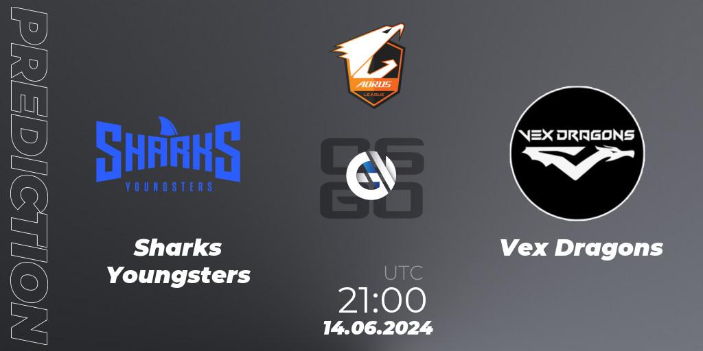 Pronóstico Sharks Youngsters - Vex Dragons. 14.06.2024 at 21:00, Counter-Strike (CS2), Aorus League 2024 Season 1: Brazil - Open Qualifier