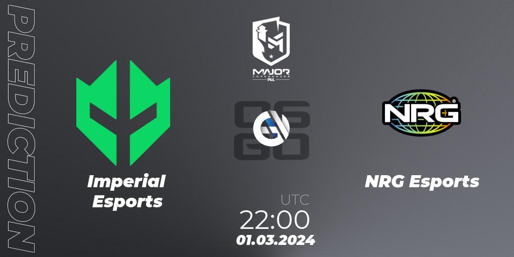 Pronóstico Imperial Esports - NRG Esports. 01.03.2024 at 21:45, Counter-Strike (CS2), PGL CS2 Major Copenhagen 2024 Americas RMR