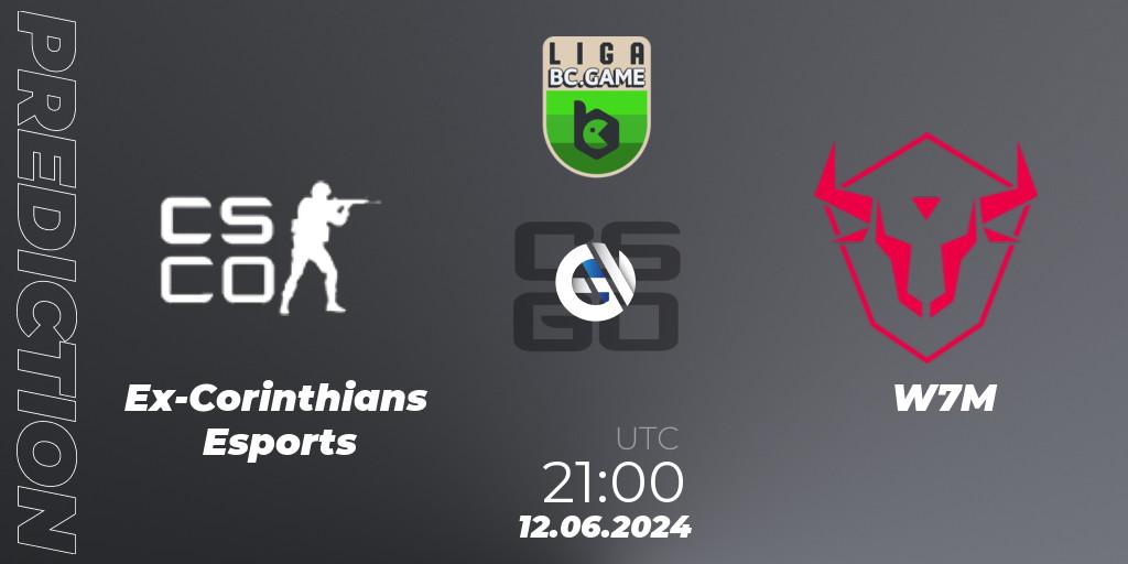 Pronóstico Ex-Corinthians Esports - W7M. 14.06.2024 at 17:00, Counter-Strike (CS2), Dust2 Brasil Liga Season 3
