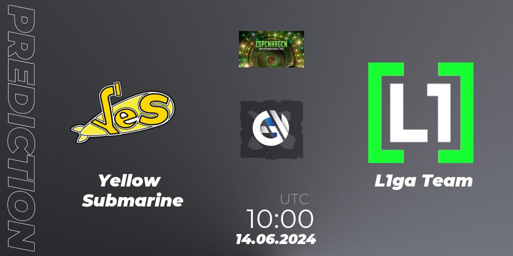 Pronóstico Yellow Submarine - L1ga Team. 14.06.2024 at 10:00, Dota 2, The International 2024: Eastern Europe Closed Qualifier