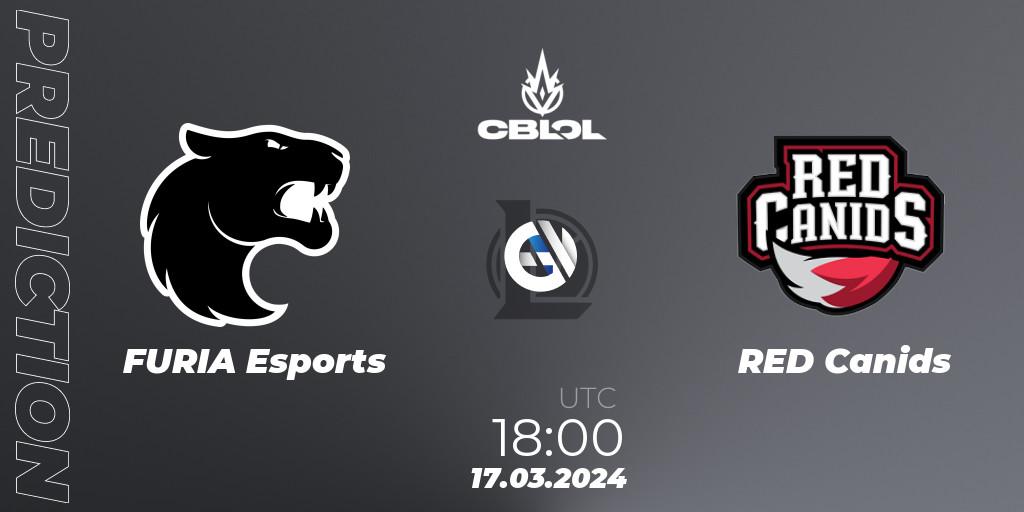 Pronóstico FURIA Esports - RED Canids. 17.03.24, LoL, CBLOL Split 1 2024 - Group Stage