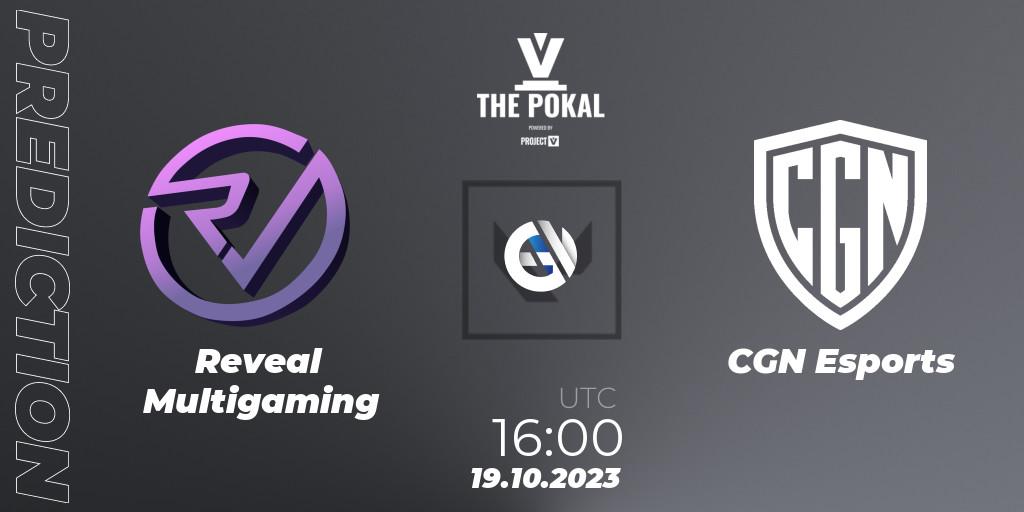 Pronóstico Reveal Multigaming - CGN Esports. 19.10.23, VALORANT, PROJECT V 2023: THE POKAL