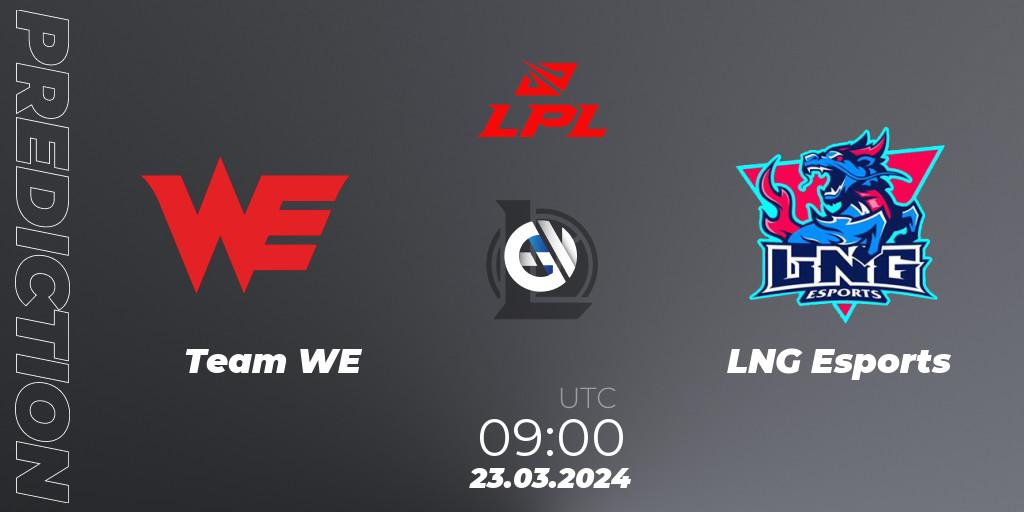 Pronóstico Team WE - LNG Esports. 23.03.24, LoL, LPL Spring 2024 - Group Stage