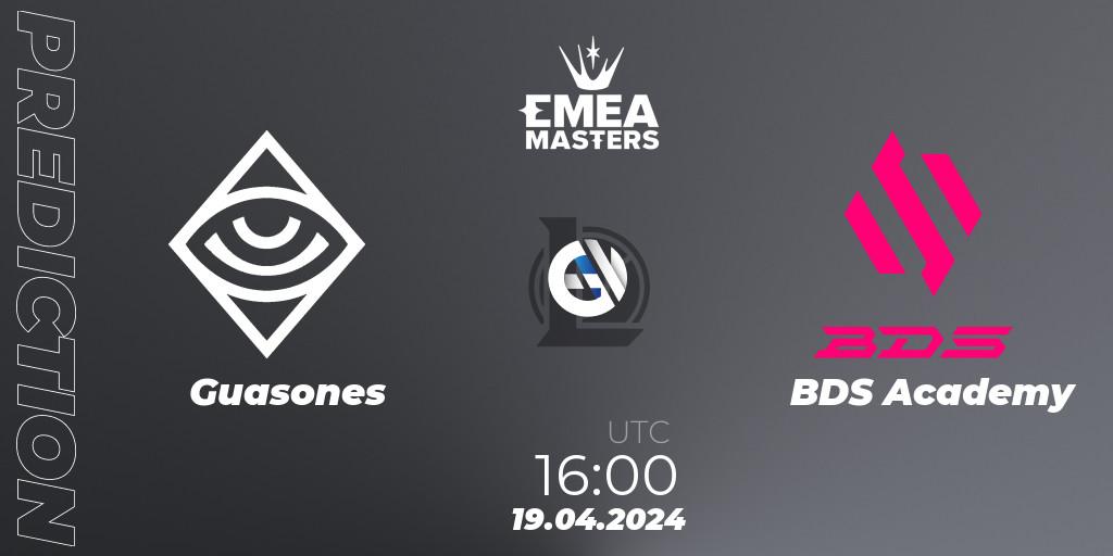 Pronóstico Guasones - BDS Academy. 19.04.24, LoL, EMEA Masters Spring 2024 - Group Stage