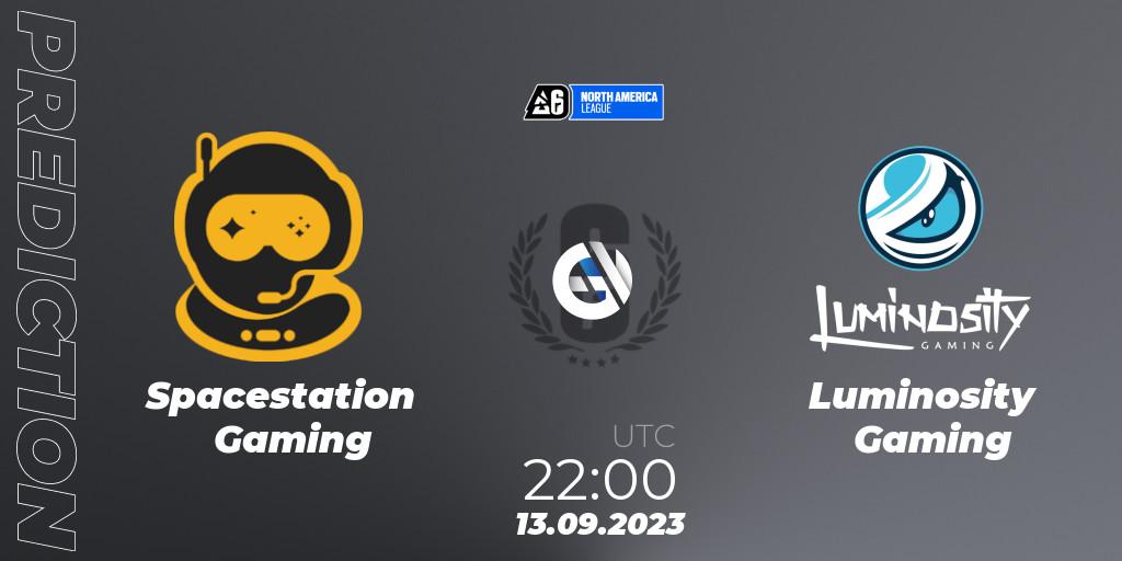 Pronóstico Spacestation Gaming - Luminosity Gaming. 13.09.23, Rainbow Six, North America League 2023 - Stage 2