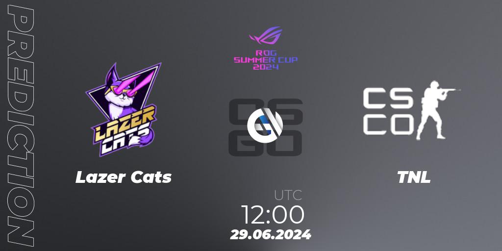 Pronóstico Lazer Cats - TNL. 29.06.2024 at 13:50, Counter-Strike (CS2), Gameinside.ua ROG Summer Cup 2024