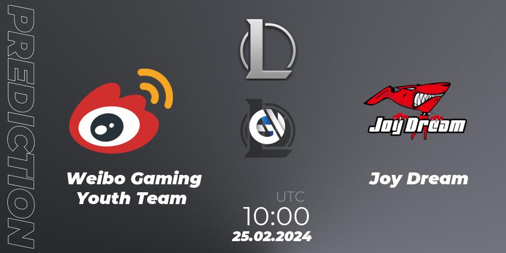 Pronóstico Weibo Gaming Youth Team - Joy Dream. 25.02.24, LoL, LDL 2024 - Stage 1