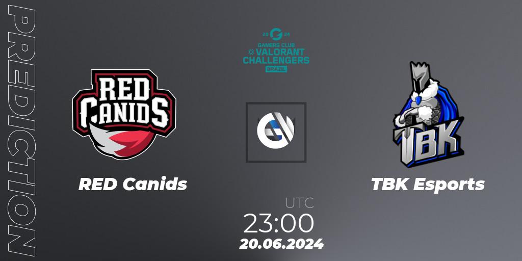 Pronóstico RED Canids - TBK Esports. 25.06.2024 at 23:00, VALORANT, VALORANT Challengers 2024 Brazil: Split 2