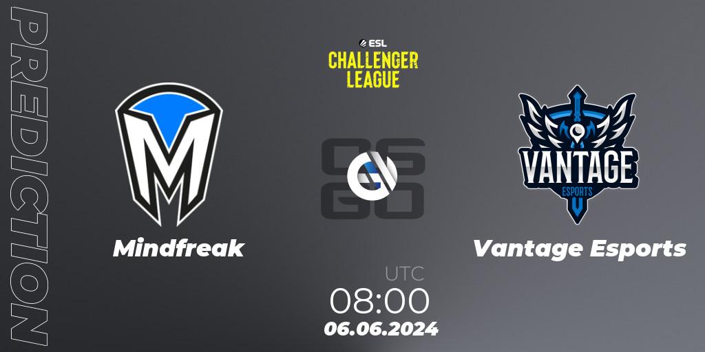 Pronóstico Mindfreak - Vantage Esports. 06.06.2024 at 08:00, Counter-Strike (CS2), ESL Challenger League Season 47: Oceania