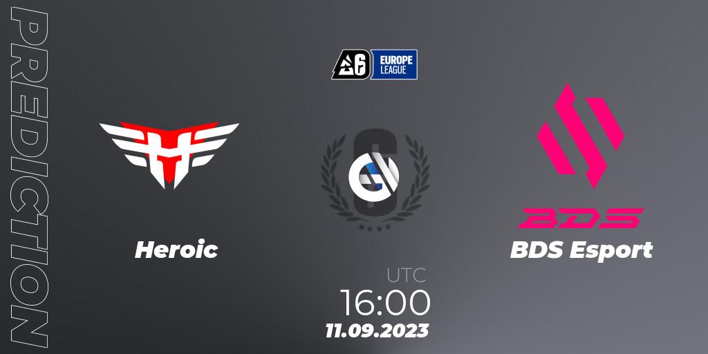 Pronóstico Heroic - BDS Esport. 11.09.23, Rainbow Six, Europe League 2023 - Stage 2