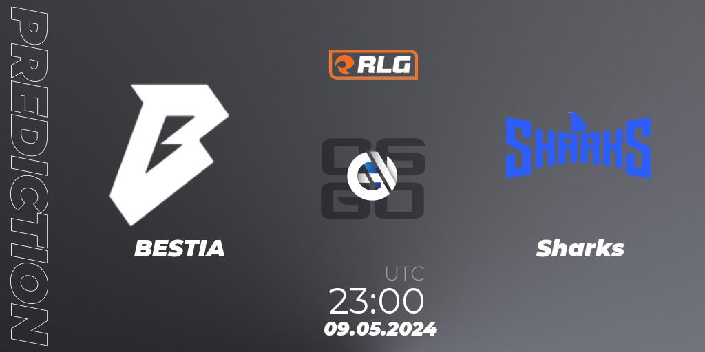 Pronóstico BESTIA - Sharks. 09.05.2024 at 23:00, Counter-Strike (CS2), RES Latin American Series #4