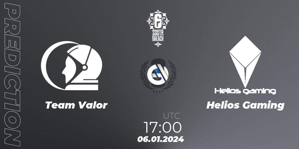 Pronóstico Team Valor - Helios Gaming. 06.01.2024 at 17:00, Rainbow Six, R6 South Breach
