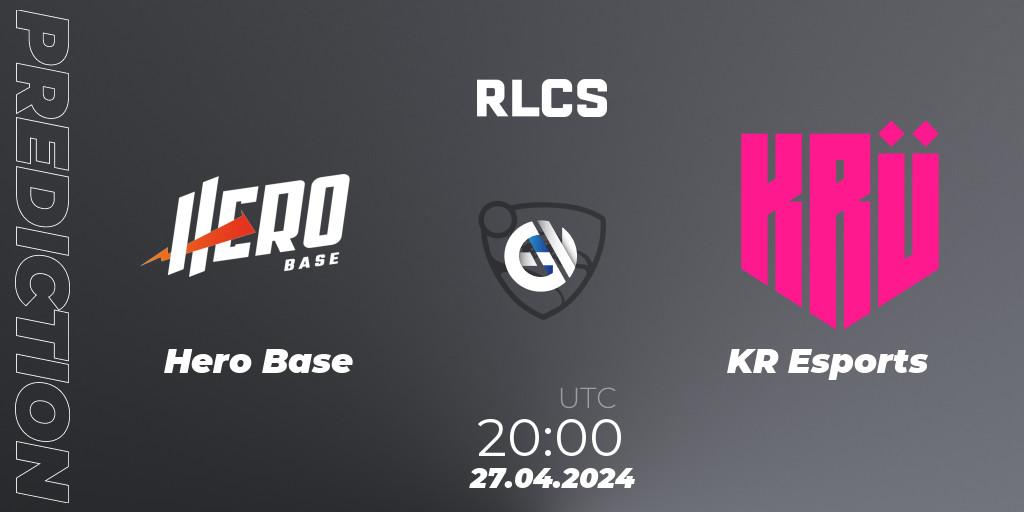 Pronóstico Hero Base - KRÜ Esports. 27.04.24, Rocket League, RLCS 2024 - Major 2: SAM Open Qualifier 4