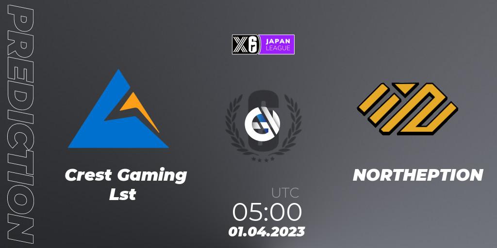 Pronóstico Crest Gaming Lst - NORTHEPTION. 01.04.2023 at 05:00, Rainbow Six, Japan League 2023 - Stage 1