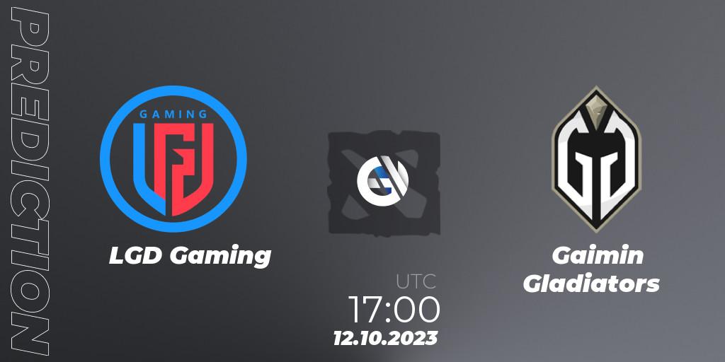 Pronóstico LGD Gaming - Gaimin Gladiators. 12.10.23, Dota 2, The International 2023 - Group Stage
