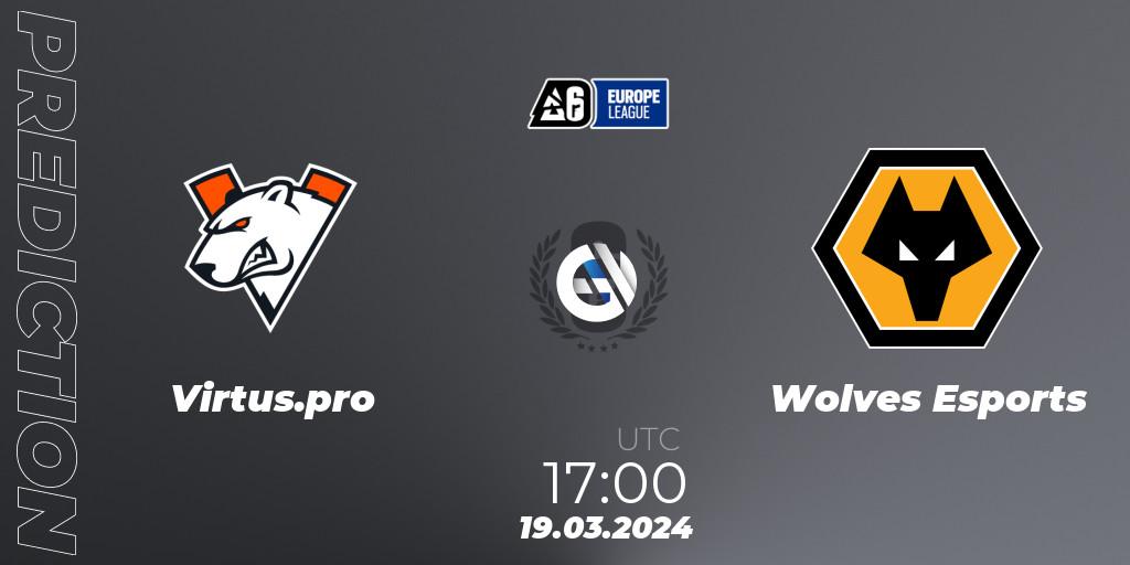 Pronóstico Virtus.pro - Wolves Esports. 19.03.24, Rainbow Six, Europe League 2024 - Stage 1