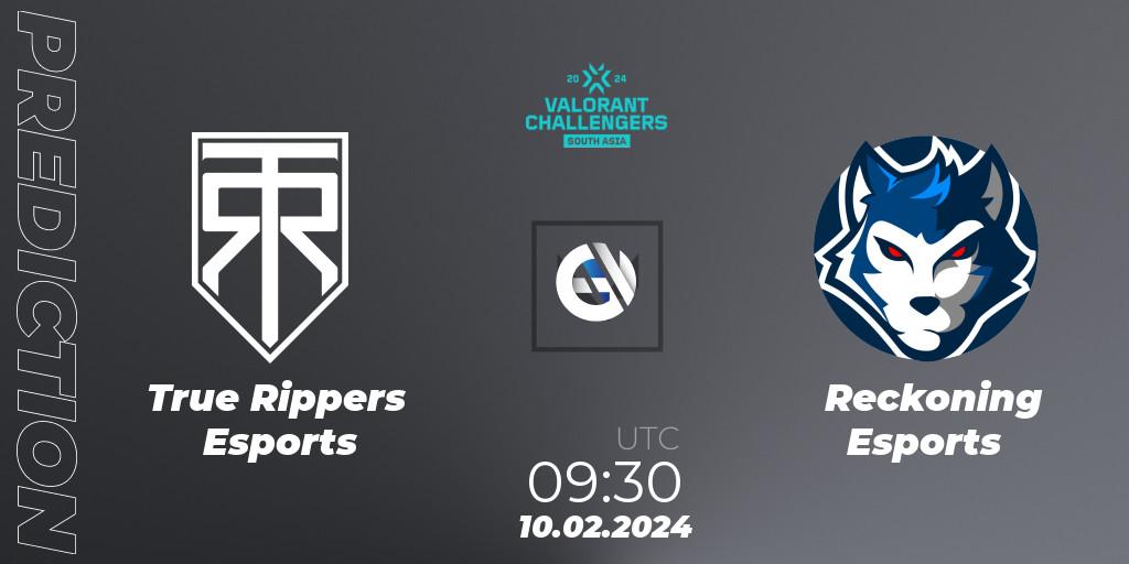 Pronóstico True Rippers Esports - Reckoning Esports. 10.02.24, VALORANT, VALORANT Challengers 2024: South Asia Split 1 - Cup 1