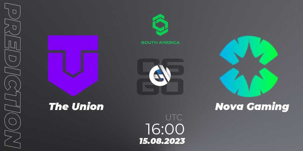 Pronóstico The Union - Nova Gaming. 15.08.2023 at 16:00, Counter-Strike (CS2), CCT South America Series #10: Closed Qualifier