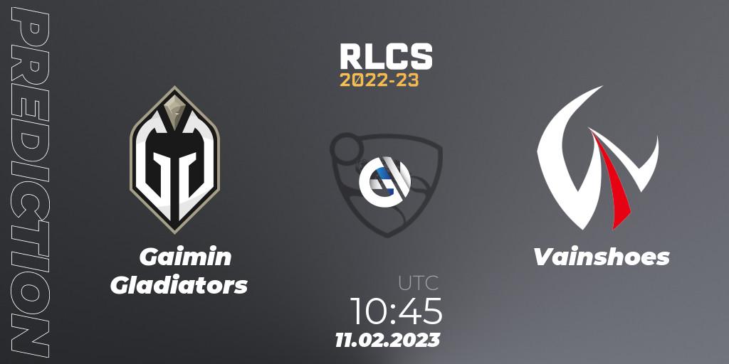 Pronóstico Gaimin Gladiators - Vainshoes. 11.02.2023 at 10:45, Rocket League, RLCS 2022-23 - Winter: Asia-Pacific Regional 2 - Winter Cup