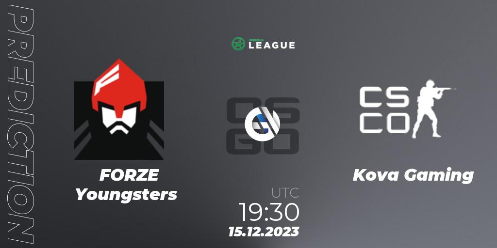 Pronóstico FORZE Youngsters - Kova Gaming. 15.12.2023 at 19:30, Counter-Strike (CS2), ESEA Season 47: Intermediate Division - Europe