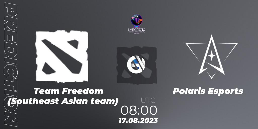 Pronóstico Team Freedom (Southeast Asian team) - Polaris Esports. 22.08.2023 at 08:00, Dota 2, LingNeng Trendy Invitational