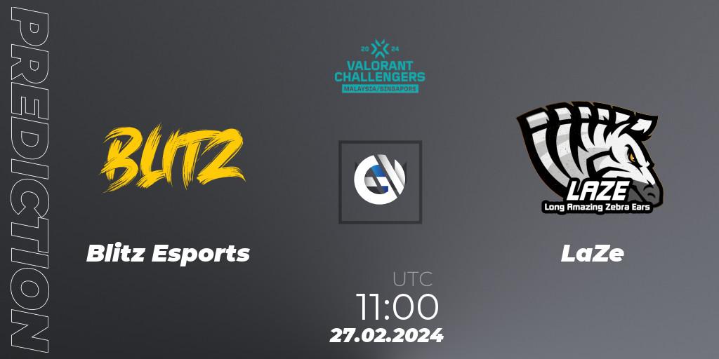 Pronóstico Blitz Esports - LaZe. 27.02.2024 at 11:00, VALORANT, VALORANT Challengers Malaysia & Singapore 2024: Split 1