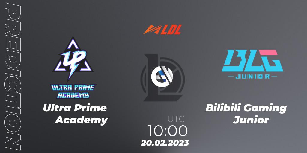 Pronóstico Ultra Prime Academy - Bilibili Gaming Junior. 20.02.2023 at 12:00, LoL, LDL 2023 - Regular Season