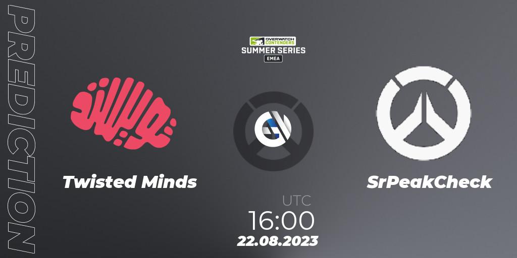 Pronóstico Twisted Minds - SrPeakCheck. 22.08.2023 at 16:00, Overwatch, Overwatch Contenders 2023 Summer Series: Europe