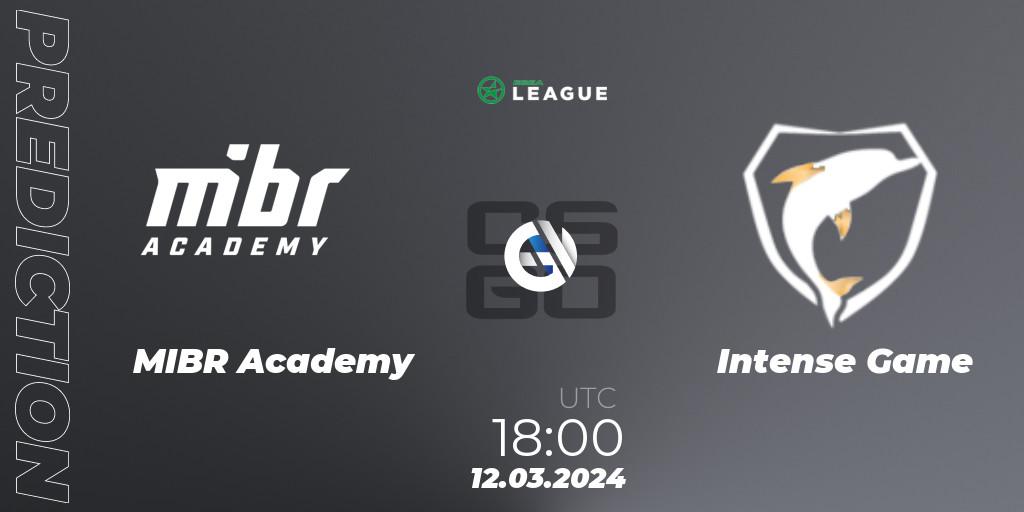 Pronóstico MIBR Academy - Intense Game. 12.03.2024 at 18:00, Counter-Strike (CS2), ESEA Season 48: Open Division - South America