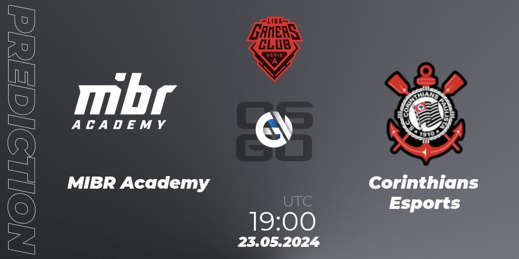 Pronóstico MIBR Academy - Corinthians Esports. 23.05.2024 at 19:00, Counter-Strike (CS2), Gamers Club Liga Série A: May 2024
