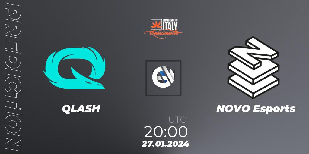 Pronóstico QLASH - NOVO Esports. 27.01.2024 at 20:00, VALORANT, VALORANT Challengers 2024 Italy: Rinascimento Split 1