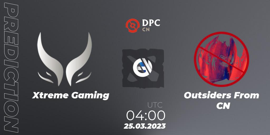 Pronóstico Xtreme Gaming - Outsiders From CN. 25.03.23, Dota 2, DPC 2023 Tour 2: China Division I (Upper)