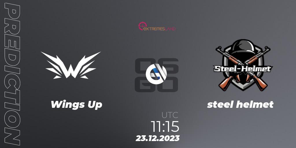 Pronóstico Wings Up - steel helmet. 23.12.2023 at 11:15, Counter-Strike (CS2), eXTREMESLAND 2023: Chinese Qualifier