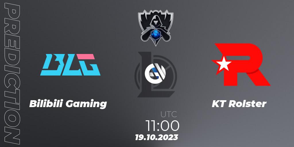 Pronóstico Bilibili Gaming - KT Rolster. 19.10.2023 at 12:25, LoL, Worlds 2023 LoL - Group Stage